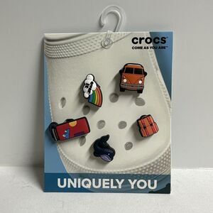 Crocs Jibbitz 5-Pack Camping Happy Road Trip Travel Shoe Charms